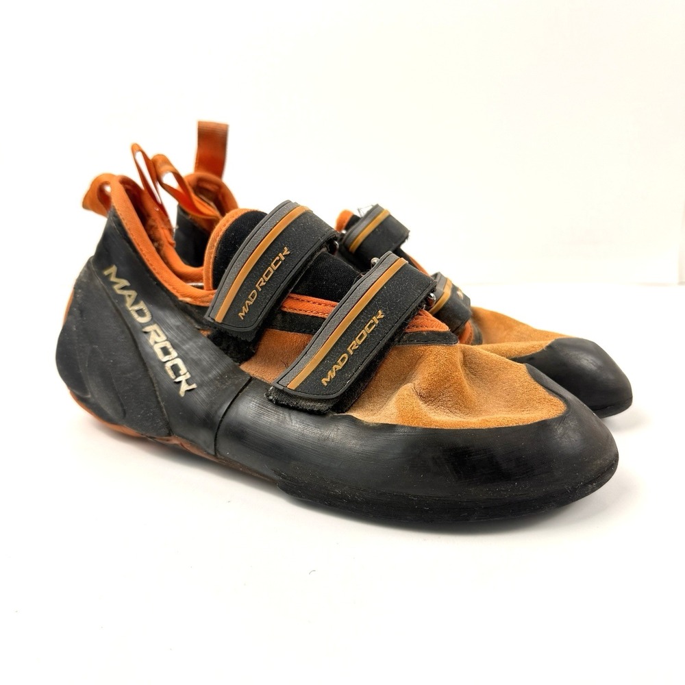 Mad‎ Rock Climbing Shoes Mens 9 Flash 2.0 Orange Climb Bouldering Gym Outdoors